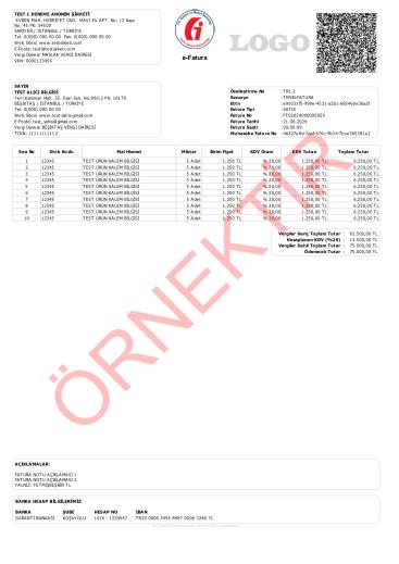 xslt tasarım fatura şablon 11