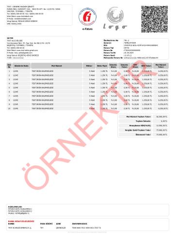 xslt tasarım fatura şablon 19