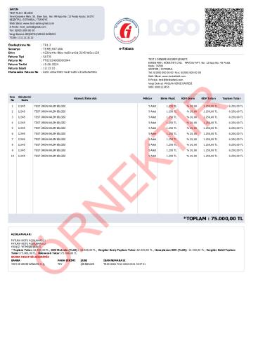 xslt tasarım fatura şablon 25