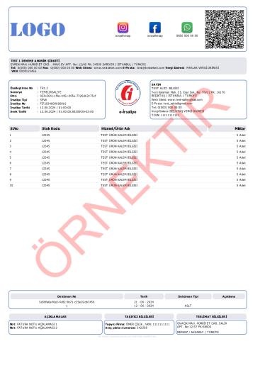 xslt tasarım irsaliye şablon 12
