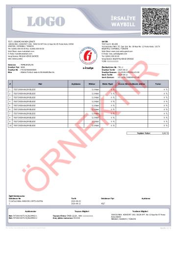 xslt tasarım irsaliye şablon 22
